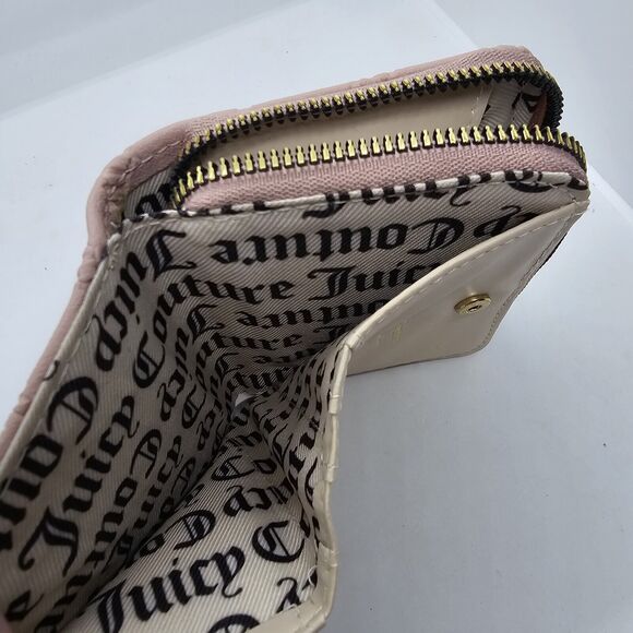 NWT Juicy Couture Dusty Blush Not Your Babe Small Wallet Zipper Charms B… - Picture 9 of 11